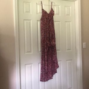 romper with flowy train